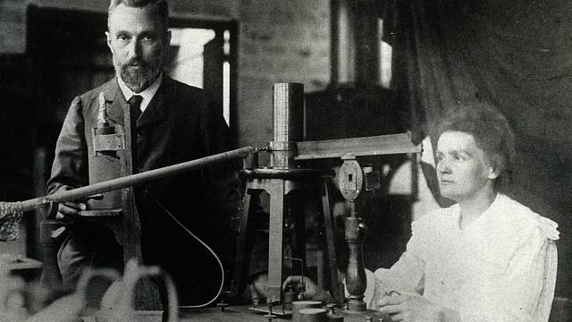 manželská dvojice Marie Curie Skłodowská a Pierre Curie